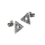 Пусеты 30186 "Triangle" avec strass gold