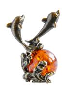 Янтарь фигурка 1-002 «Дельфины»