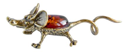 Янтарь фигурка 1-016 «Мышка-норушка»