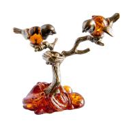 Янтарь фигурка 2-037 «Дерево и птички»