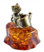 Янтарь фигурка 2-055 «Кот-огородник»