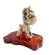 Янтарь фигурка 2-062 «Терьер»