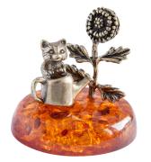 Янтарь фигурка 2-064 «Кот-садовод»