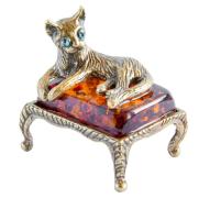Янтарь фигурка 2-067 «Бастет на огненном»