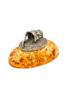 Янтарь сувенир 2-068 "Ведро с золотом"