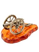 Янтарь сувенир 2-088 "Пушка"