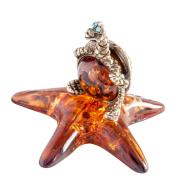Янтарь фигурка 2-126 «Черепаха и звезда»