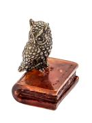 Янтарь сувенир 2-132 "Сова на книге"
