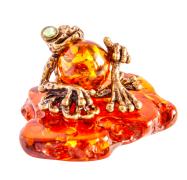 Янтарь фигурка 2-138 «Лягушка подмигивающая»
