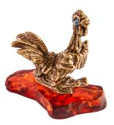 Янтарь фигурка 2-145 «Петух с гармошкой»