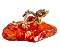 Янтарь фигурка 2-151 «Лягушка на отдыхе»