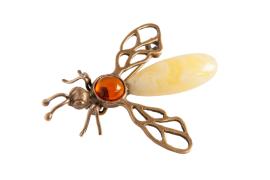 Янтарь брошь L3009 "Муха"