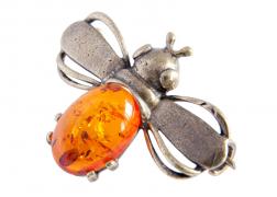Янтарь брошь L3023 "Жук"