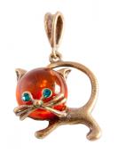Янтарь подвеска P3039 "Котенок"