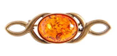 Янтарь брошь L3052 "Этно"