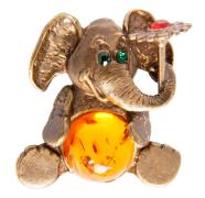 Янтарь брошь L4008 "Слоник"