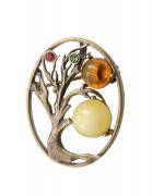 Янтарь брошь L3096