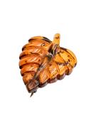 Янтарь брошь L3118 "Листок"