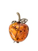 Янтарь брошь L3122 "Яблоко"