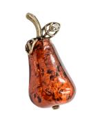 Янтарь брошь L3123 "Груша"