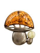 Янтарь брошь L3128 "Грибок"