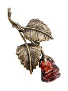 Янтарь брошь L3138 "Роза"