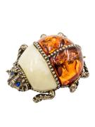 Янтарь брошь L3145 "Жук"