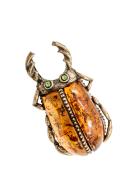 Янтарь брошь L3147 "Майский жук"